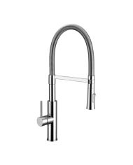 Mélangeur évier cuisine Bistrot Cifial, finition chrome, flexible inox, design moderne et élégant