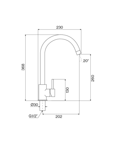 Mélangeur évier cuisine Bistrot - Cifial