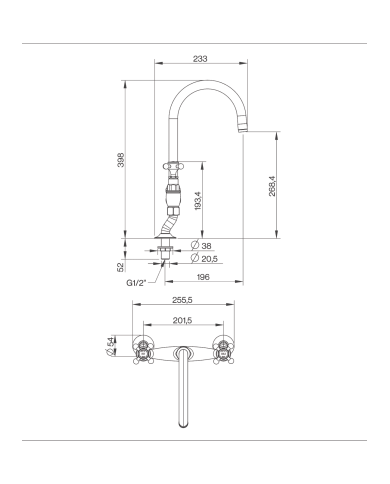 Robinet 2t cuisine Lamport - Cifial