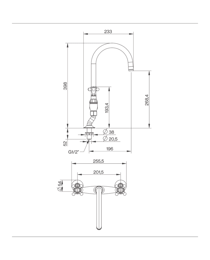 Robinet 2t cuisine Lamport - Cifial
