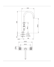 Robinet 2t cuisine Lamport - Cifial