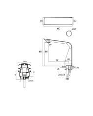 Mélangeur lavabo électronique bouton Evolution Cifial, design chrome, forme élégante, vue technique détaillée.