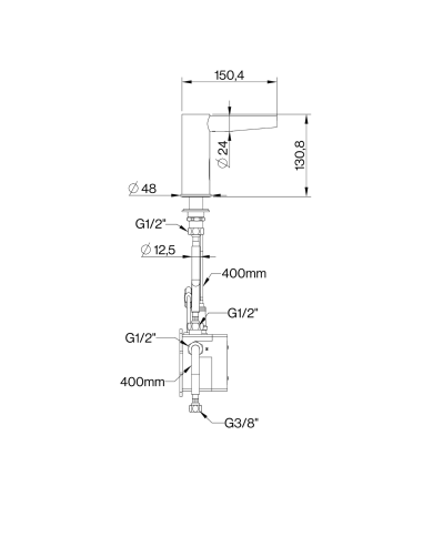 Mélangeur lavabo électronique City - Cifial
