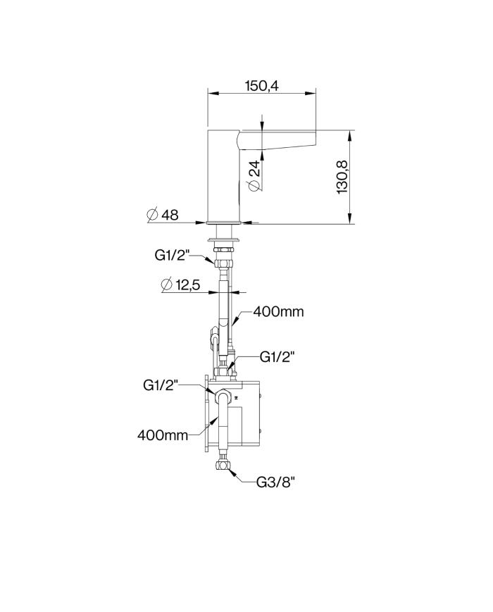 Mélangeur lavabo électronique City - Cifial
