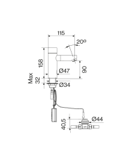 Mélangeur lavabo électronique Techno 465 - Cifial