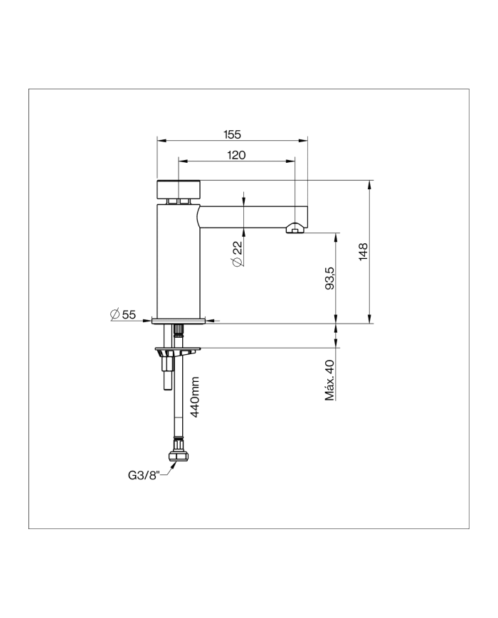 Mélangeur lavabo temporisé City - Cifial
