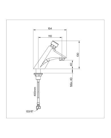 Mélangeur lavabo temporisé comptoir City - Cifial
