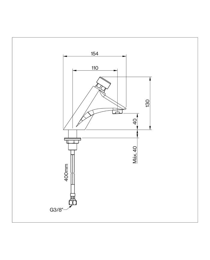Mélangeur lavabo temporisé comptoir City - Cifial
