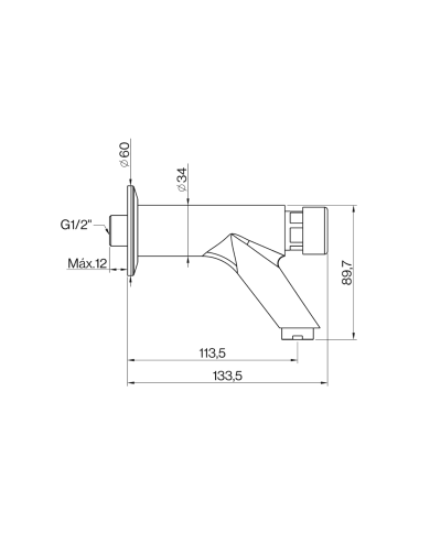 Mélangeur lavabo temporisé mural City - Cifial