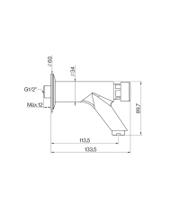 Mélangeur lavabo temporisé mural City - Cifial