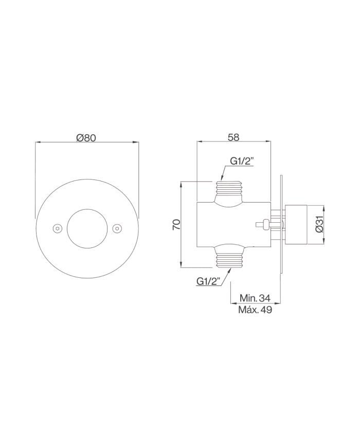Mitigeur temporisé pour douche - Cifial