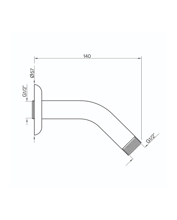 Bras mural de douche - Cifial