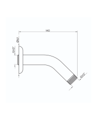 Bras mural de douche - Cifial