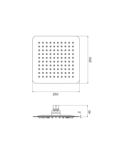Tête de douche carré - Cifial