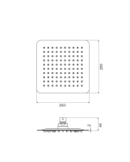 Tête de douche carré - Cifial