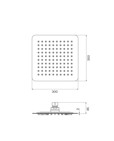 Tête de douche carré - Cifial