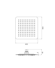 Tête de douche carré - Cifial