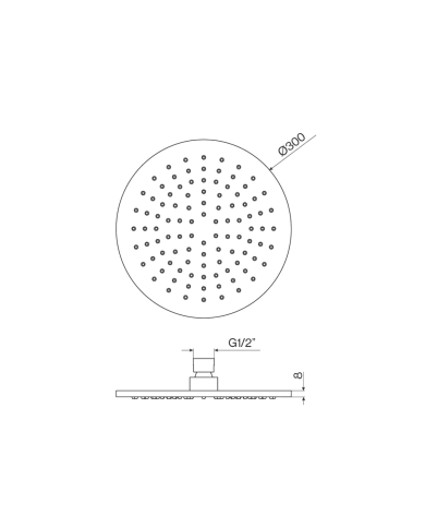 Tête de douche 250/300mm - Cifial