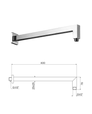 Tête de douche carré 250/300mm - Cifial