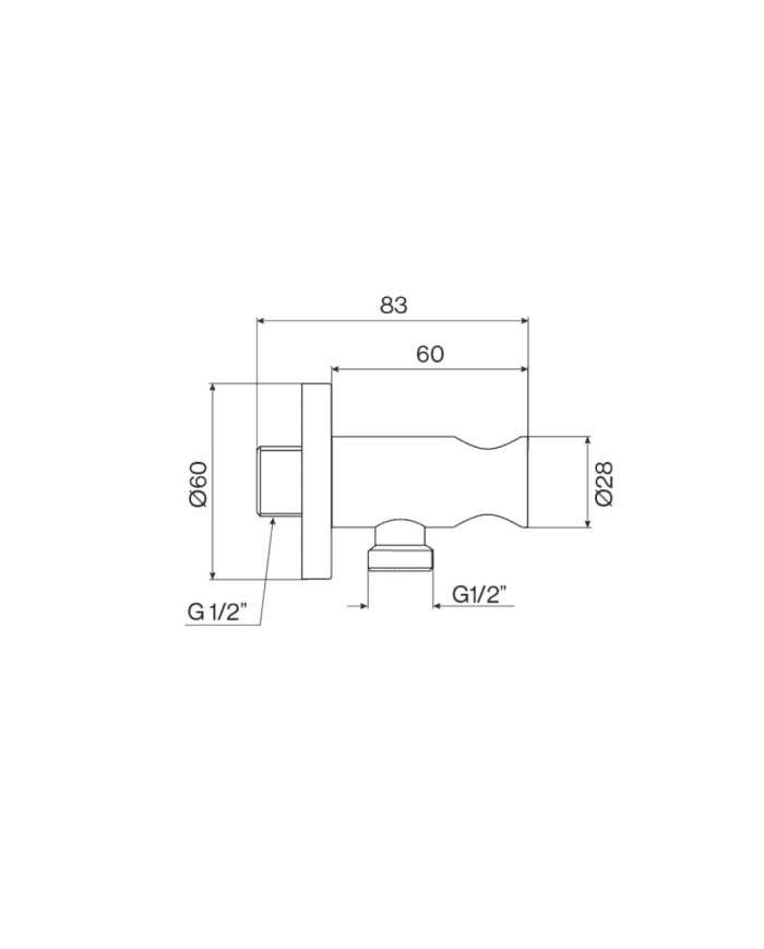 Support douchette 4 avec sortie - Cifial
