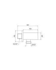 Support douchette 5 avec sortie - Cifial
