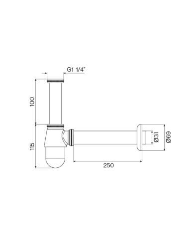 siphon clic clac cifial | Vidage push chrome