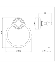 Anneau porte serviette - Cifial