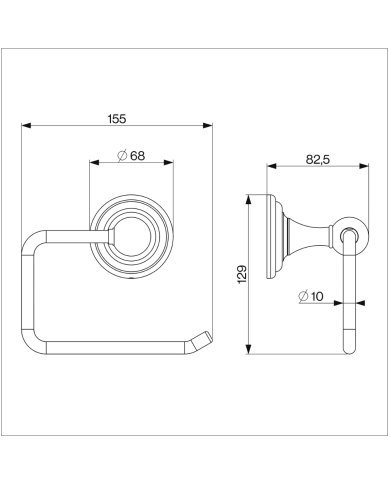 porte papier toilette cifial | Finitions rétro haut de gamme
