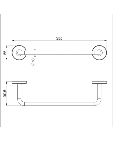 Porte serviette 600mm TH400 - Cifial