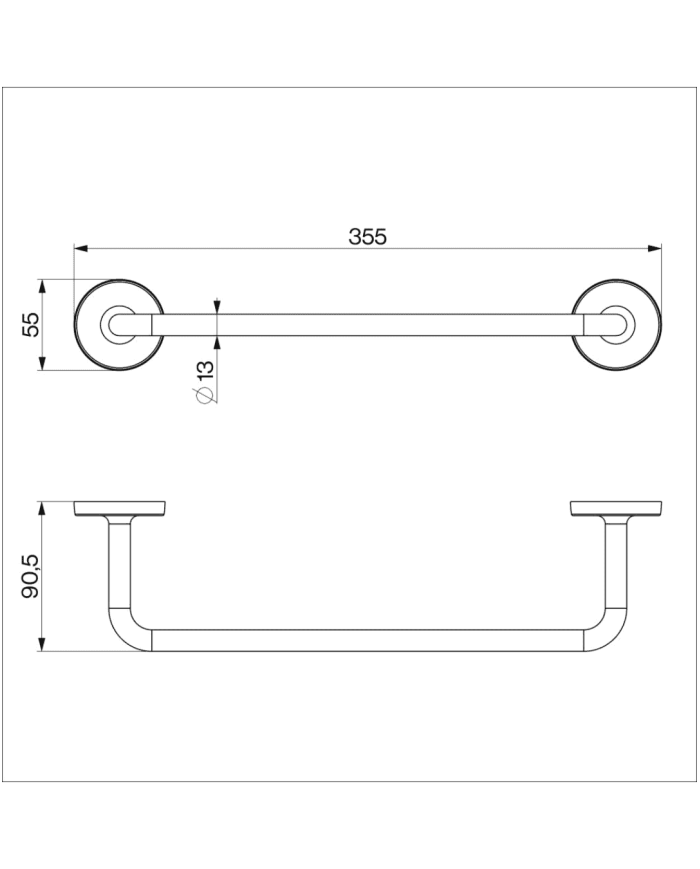 Porte serviette 600mm TH400 - Cifial