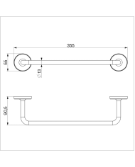 Porte serviette 600mm TH400 - Cifial