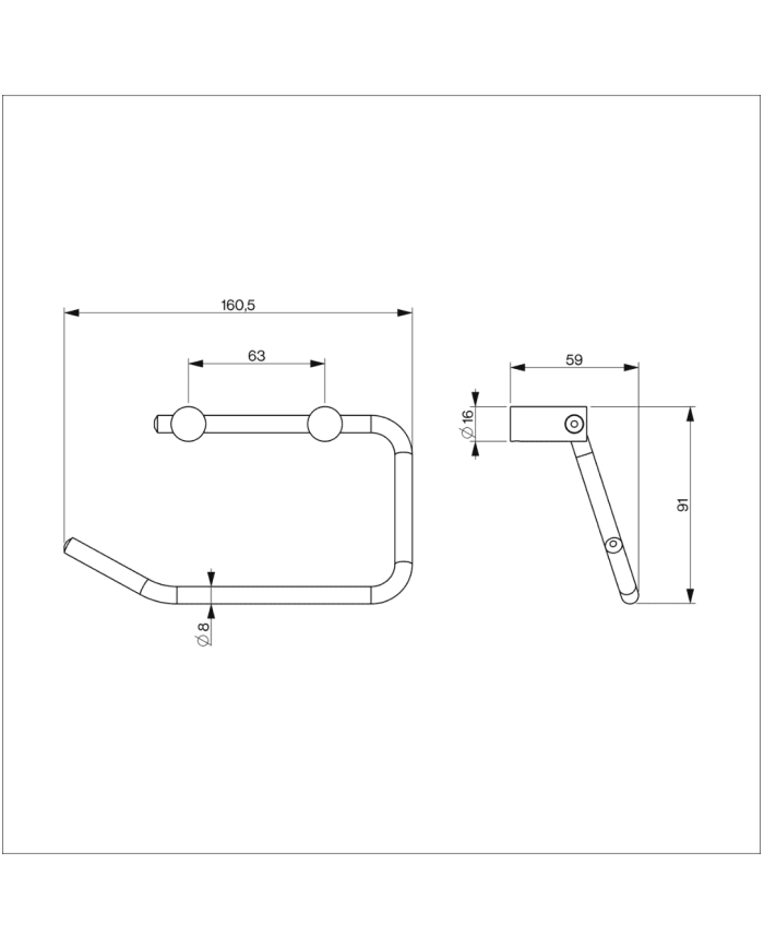 Porte papier toilette Straight - Cifial