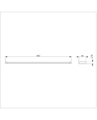 Porte serviette 600mm Straight - Cifial