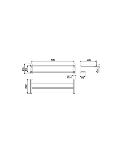 porte serviette triple cifial | Cifial Accessoires Rétro