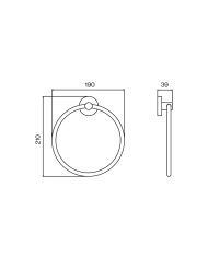 Anneau Porte serviette Nova Golf - Cifial