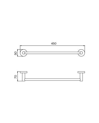 porte serviette cifial chrome | Nova Golf 450mm