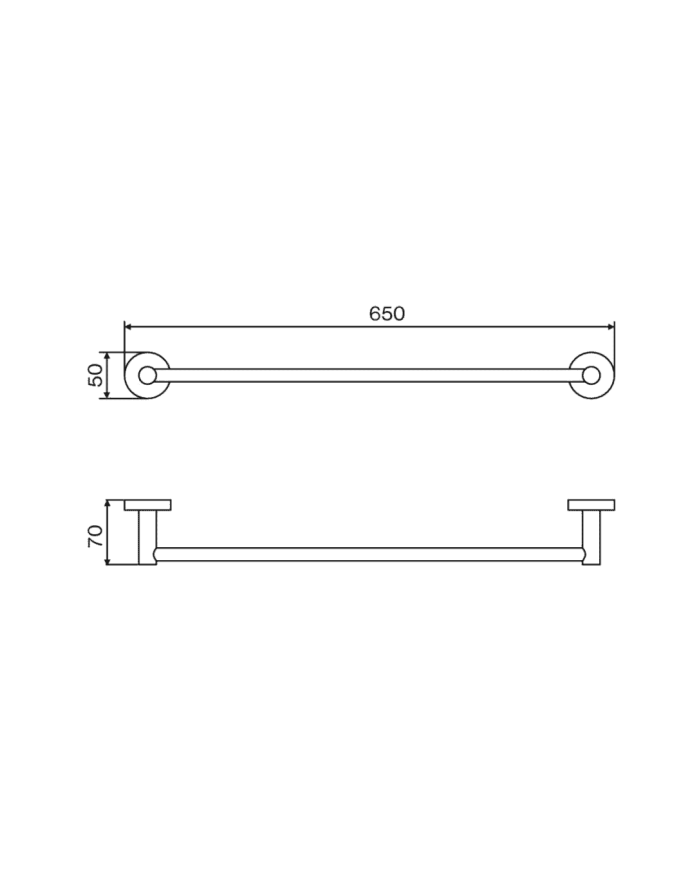 Porte serviette 650mm Nova Golf - Cifial