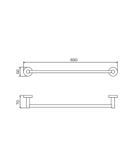 Porte serviette 650mm Nova Golf - Cifial