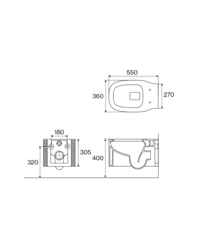 WC suspendu Layer - Cifial