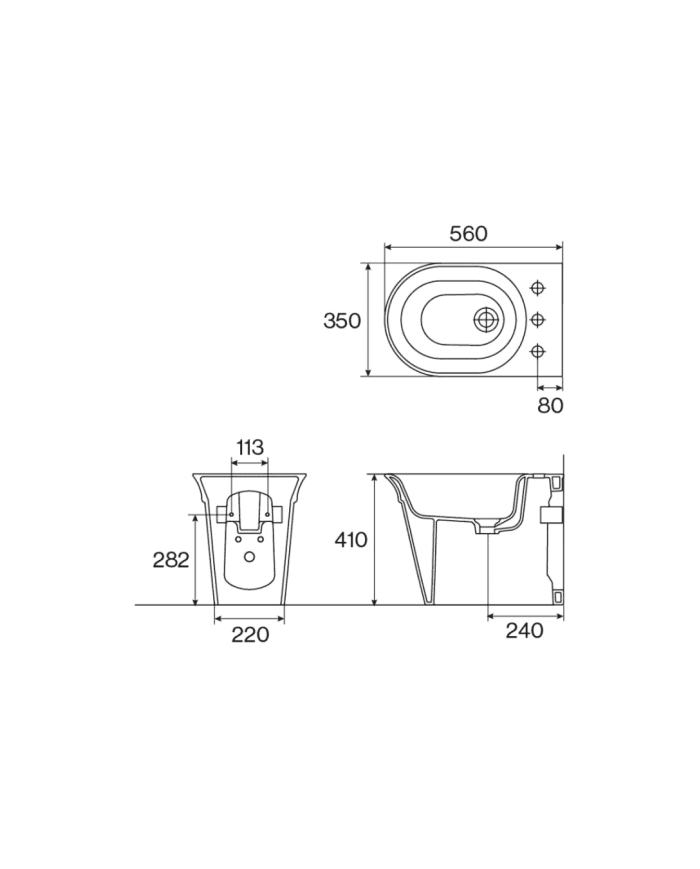 Bidet rétro Cifial | Collection Edwardian