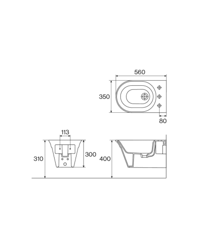Bidet suspendu Cifial | Collection Edwardian rétro