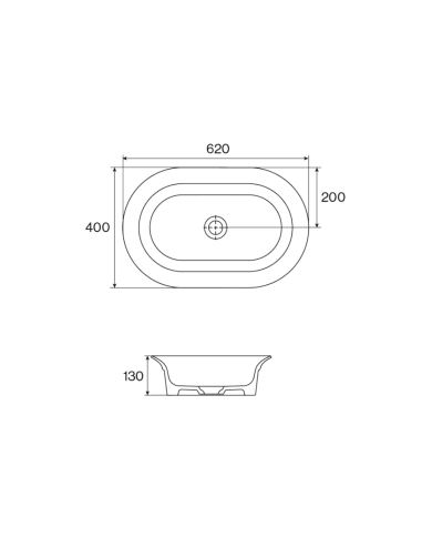 vasque ovale cifial 60 cm | Vasque à poser rétro