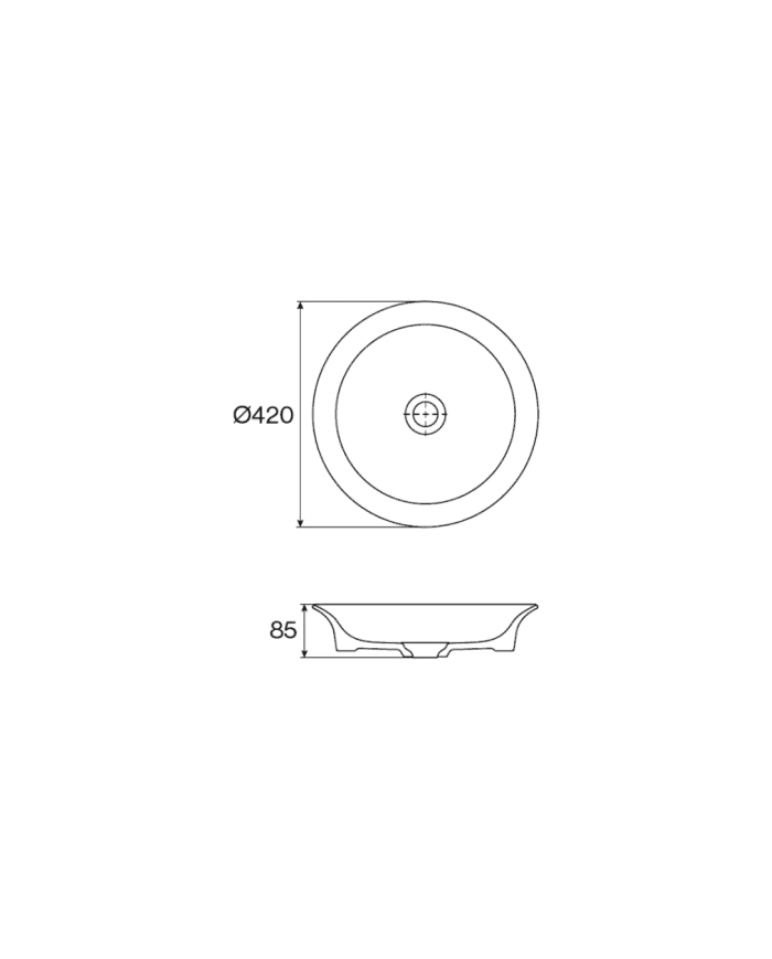 vasque ronde cifial | Vasque à poser 42 cm Edwardian
