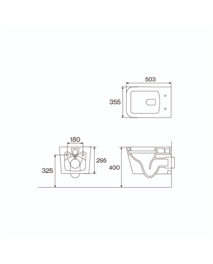 WC suspendu Cifial | Série LIFE arrondi blanc