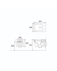 WC suspendu Cifial | Série LIFE arrondi blanc