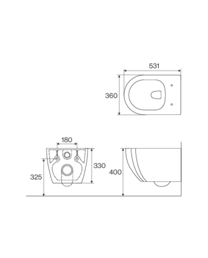 Kit WC suspendu (WC + abattant) - Cifial
