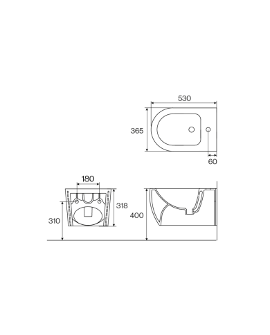 bidet suspendu cifial | Cifial design rétro