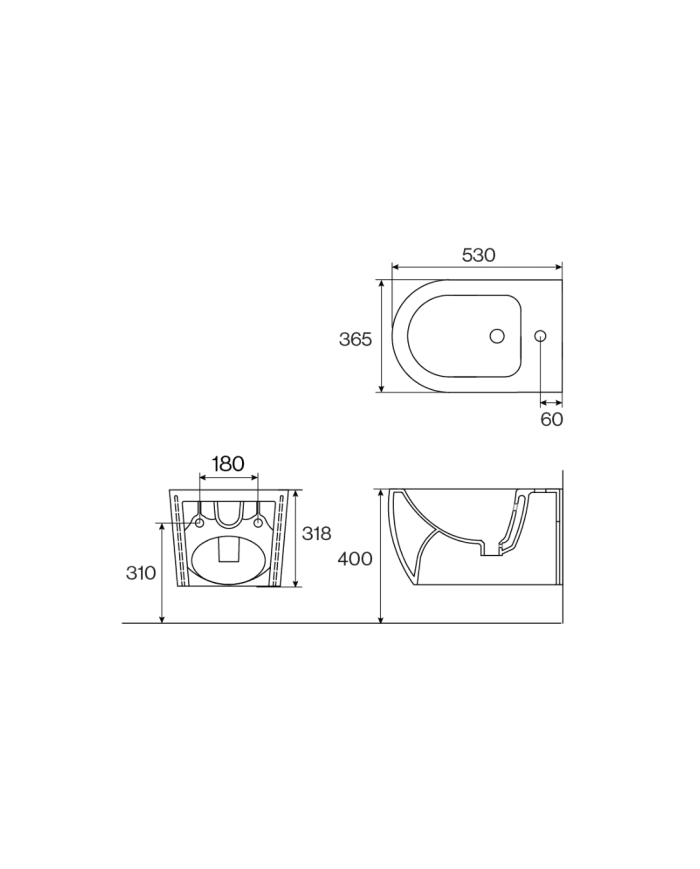 Bidet Lounge suspendu - Cifial