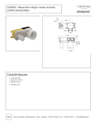 Façade rectangle mitigeur lavabo Faro - Ondyna
