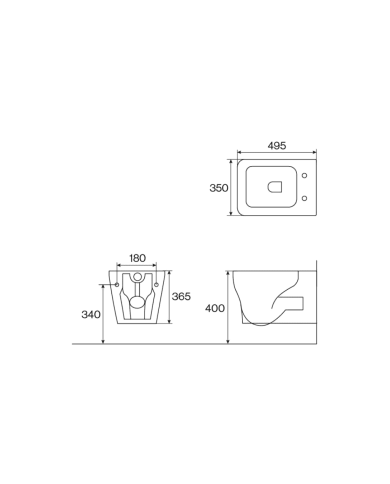 Kit WC suspendu (WC + abattant) Style S - Cifial